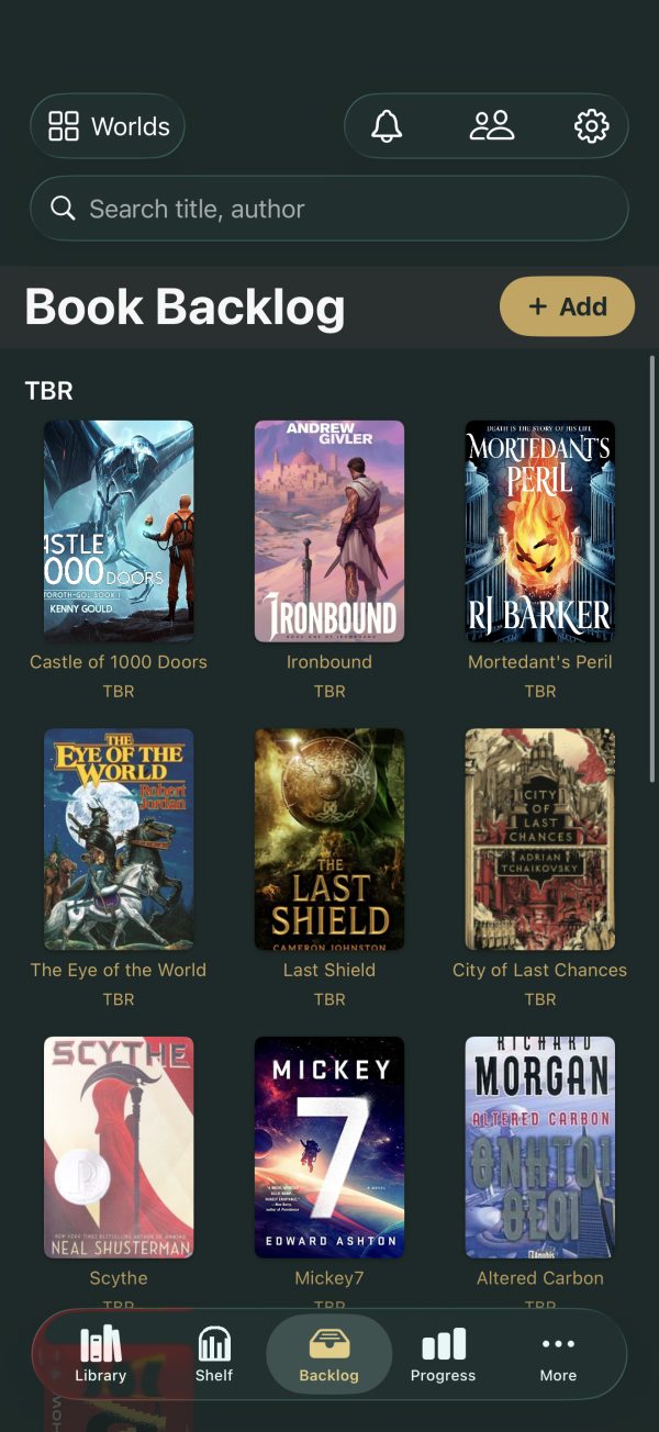 The Archivist app: Backlog