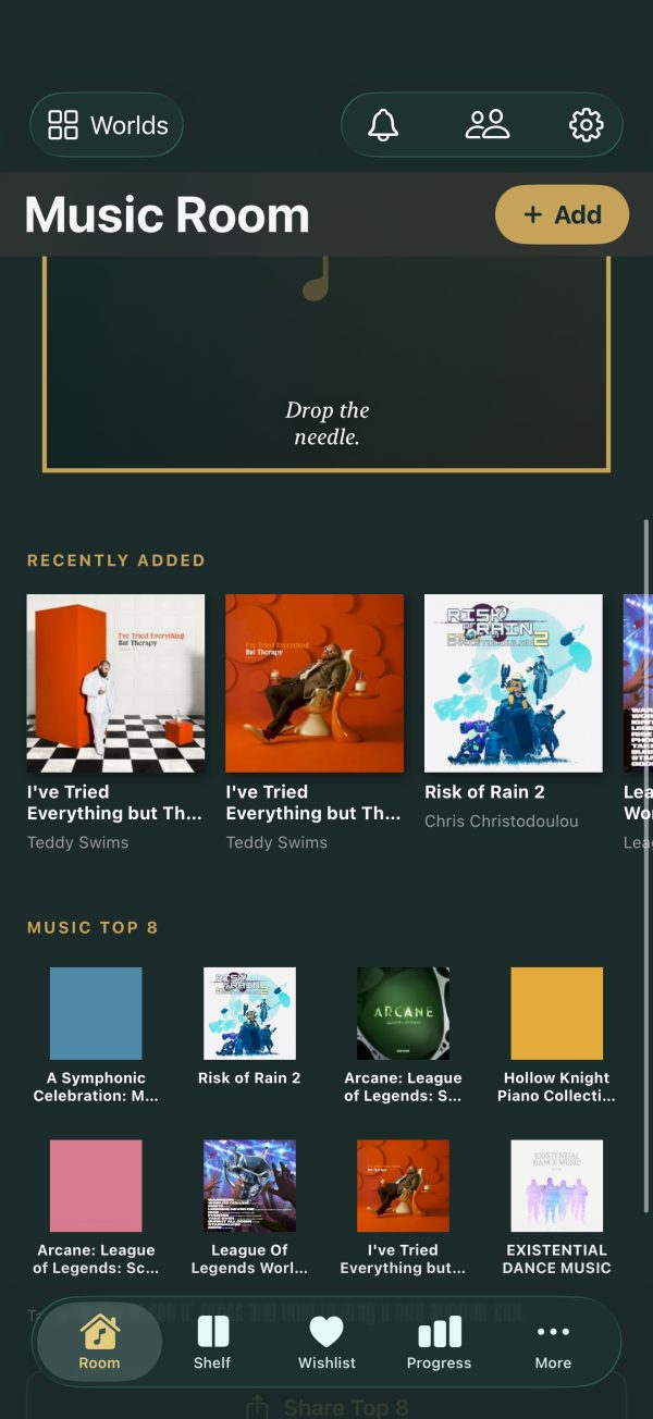 The Archivist app: Music room